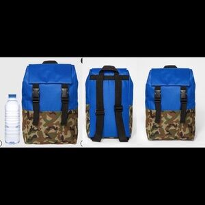 NWT toddler boys blue & green camo backpack
